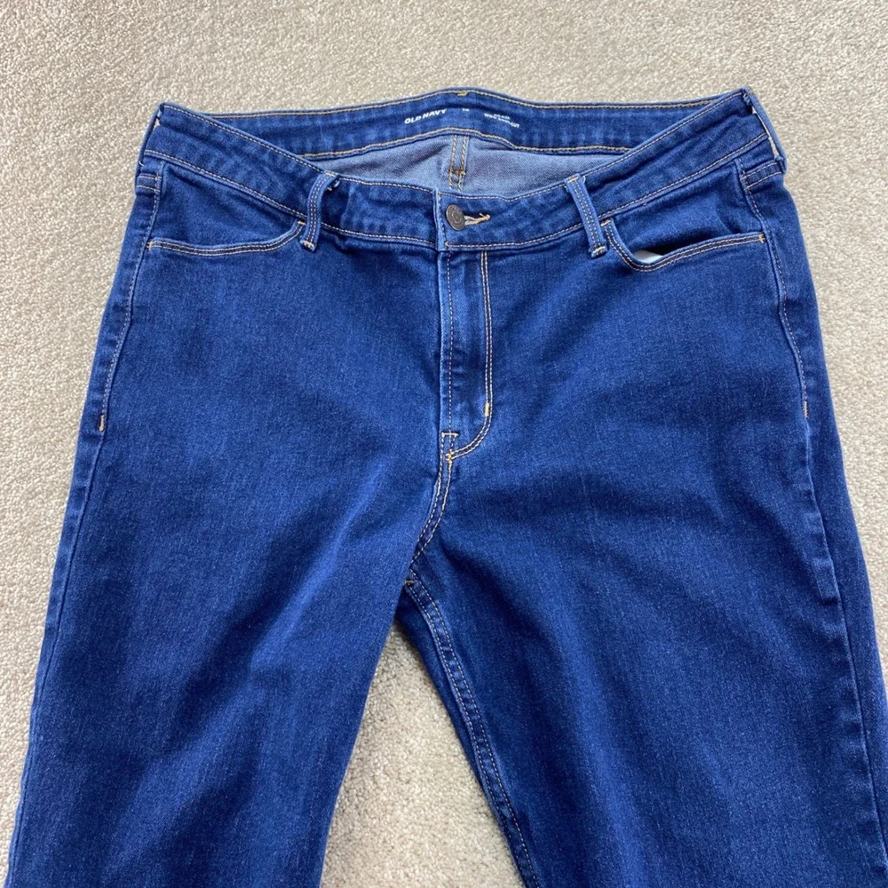 Old Navy Wow Boot-Cut Jeans Womens 14 Blue Mid-Rise Stretch Denim‎